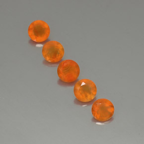 2.19 ct Orange Carnelian Gemstone, Carnelian Gem in Round Facet Shape for Sale.