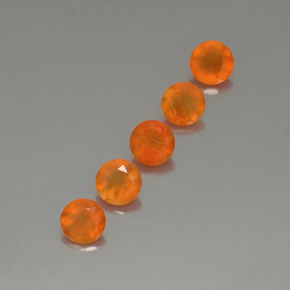 2.19 ct Orange Carnelian Stone, Natural Carnelian in Round Facet Shape for Sale