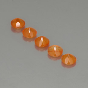 Carnelian Gemstone in 5 mm (calibrated) Size for Sale, Carnelian Stone in Orange Color