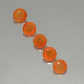 2.16 ct Orange Carnelian Gemstone, Carnelian Gem in Round Facet Shape for Sale.