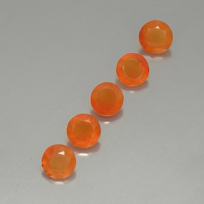 2.16 ct Orange Carnelian Stone, Natural Carnelian in Round Facet Shape for Sale