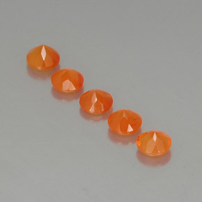 Carnelian Gemstone in 5 mm (calibrated) Size for Sale, Carnelian Stone in Orange Color