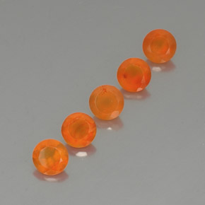 2.21 ct Orange Carnelian Stone, Natural Carnelian in Round Facet Shape for Sale