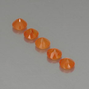 Carnelian Gemstone in 5 mm (calibrated) Size for Sale, Carnelian Stone in Orange Color