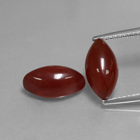 5.29 ct Orange Carnelian Gemstone, Carnelian Gem in Marquise Cabochon Shape for Sale.