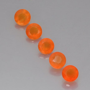 2.20 ct Orange Carnelian Gemstone, Carnelian Gem in Round Facet Shape for Sale.