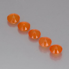 Carnelian Gemstone in 5 mm (calibrated) Size for Sale, Carnelian Stone in Orange Color