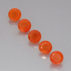 2.67 ct Orange Carnelian Gemstone, Carnelian Gem in Round Facet Shape for Sale.