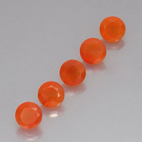 2.67 ct Orange Carnelian Stone, Natural Carnelian in Round Facet Shape for Sale