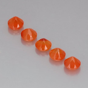 Carnelian Gemstone in 5 mm (calibrated) Size for Sale, Carnelian Stone in Orange Color