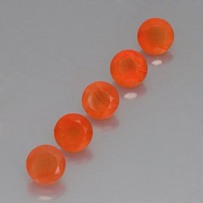 2.50 ct Orange Carnelian Stone, Natural Carnelian in Round Facet Shape for Sale