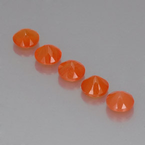 Carnelian Gemstone in 5 mm (calibrated) Size for Sale, Carnelian Stone in Orange Color
