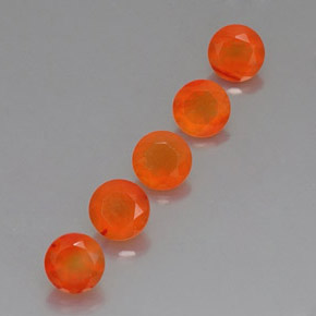 2.37 ct Orange Carnelian Stone, Natural Carnelian in Round Facet Shape for Sale
