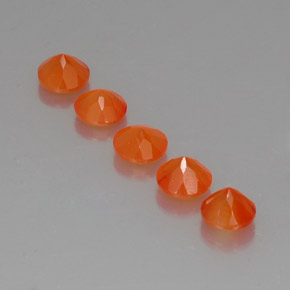 Carnelian Gemstone in 5 mm (calibrated) Size for Sale, Carnelian Stone in Orange Color