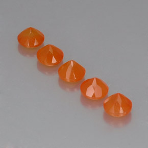 Carnelian Gemstone in 5 mm (calibrated) Size for Sale, Carnelian Stone in Orange Color