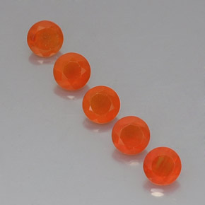 2.28 ct Orange Carnelian Gemstone, Carnelian Gem in Round Facet Shape for Sale.