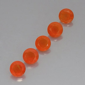 2.28 ct Orange Carnelian Stone, Natural Carnelian in Round Facet Shape for Sale