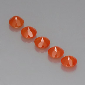 Carnelian Gemstone in 5 mm (calibrated) Size for Sale, Carnelian Stone in Orange Color