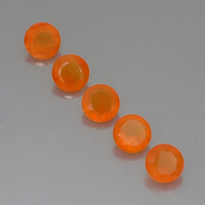 2.13 ct Orange Carnelian Gemstone, Carnelian Gem in Round Facet Shape for Sale.