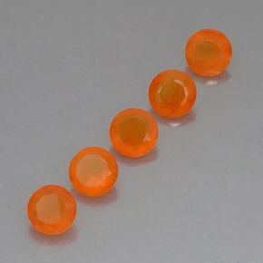2.13 ct Orange Carnelian Stone, Natural Carnelian in Round Facet Shape for Sale