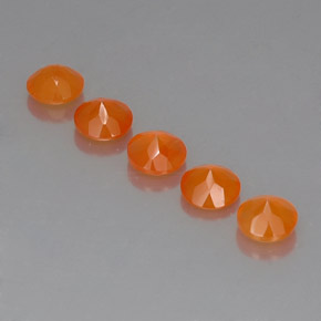 Carnelian Gemstone in 5 mm (calibrated) Size for Sale, Carnelian Stone in Orange Color