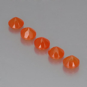 Carnelian Gemstone in 5 mm (calibrated) Size for Sale, Carnelian Stone in Orange Color