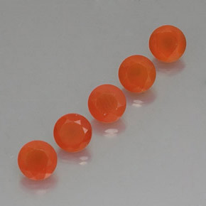 2.49 ct Orange Carnelian Stone, Natural Carnelian in Round Facet Shape for Sale