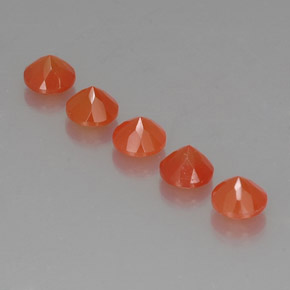 Carnelian Gemstone in 5 mm (calibrated) Size for Sale, Carnelian Stone in Orange Color