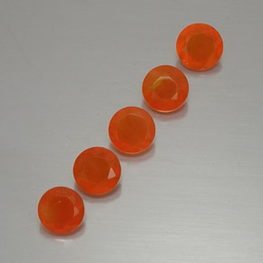 2.19 ct Orange Carnelian Stone, Natural Carnelian in Round Facet Shape for Sale