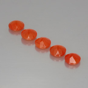 Carnelian Gemstone in 5 mm (calibrated) Size for Sale, Carnelian Stone in Orange Color