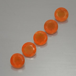 2.26 ct Orange Carnelian Stone, Natural Carnelian in Round Facet Shape for Sale