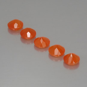 Carnelian Gemstone in 5 mm (calibrated) Size for Sale, Carnelian Stone in Orange Color