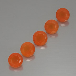 2.61 ct Orange Carnelian Stone, Natural Carnelian in Round Facet Shape for Sale