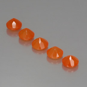 Carnelian Gemstone in 5 mm (calibrated) Size for Sale, Carnelian Stone in Orange Color