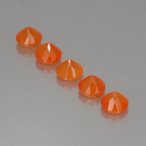 Carnelian Gemstone in 5 mm (calibrated) Size for Sale, Carnelian Stone in Orange Color