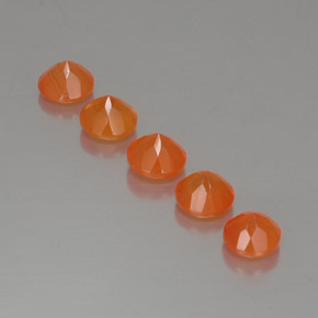 Carnelian Gemstone in 5 mm (calibrated) Size for Sale, Carnelian Stone in Orange Color