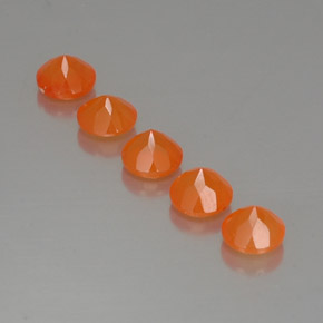 Carnelian Gemstone in 5 mm (calibrated) Size for Sale, Carnelian Stone in Orange Color