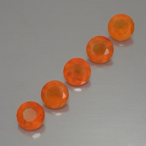 2.34 ct Orange Carnelian Stone, Natural Carnelian in Round Facet Shape for Sale