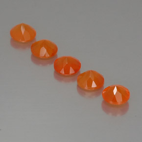 Carnelian Gemstone in 5 mm (calibrated) Size for Sale, Carnelian Stone in Orange Color