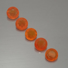 1.99 ct Orange Carnelian Gemstone, Carnelian Gem in Round Facet Shape for Sale.