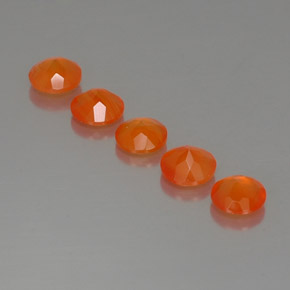 Carnelian Gemstone in 5 mm (calibrated) Size for Sale, Carnelian Stone in Orange Color