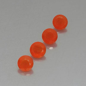1.92 ct Orange Carnelian Stone, Natural Carnelian in Round Facet Shape for Sale