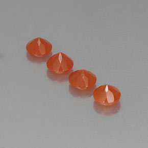 Carnelian Gemstone in 5 mm (calibrated) Size for Sale, Carnelian Stone in Red Orange Color