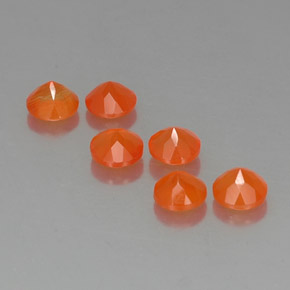 Carnelian Gemstone in 5 mm (calibrated) Size for Sale, Carnelian Stone in Orange Color