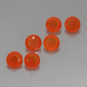 2.63 ct Orange Carnelian Stone, Natural Carnelian in Round Facet Shape for Sale
