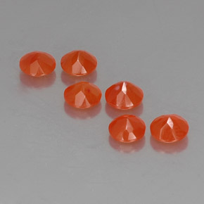 Carnelian Gemstone in 5 mm (calibrated) Size for Sale, Carnelian Stone in Orange Color