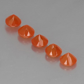 Carnelian Gemstone in 5 mm (calibrated) Size for Sale, Carnelian Stone in Orange Color