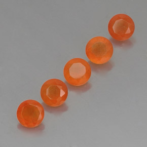 2.31 ct Orange Carnelian Stone, Natural Carnelian in Round Facet Shape for Sale