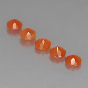 Carnelian Gemstone in 5 mm (calibrated) Size for Sale, Carnelian Stone in Orange Color