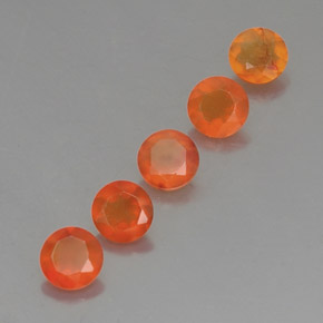 2.02 ct Orange Carnelian Stone, Natural Carnelian in Round Facet Shape for Sale